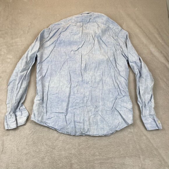 J.Crew Mens Shirt Large Slim Fit Long Sleeve Button Down Casual Lightweight Blue - Picture 8 of 8